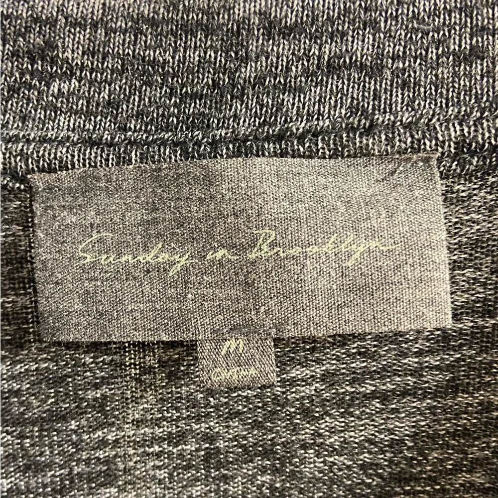 Anthropologie Sunday In Brooklyn Heather grey v neck knit top Medium